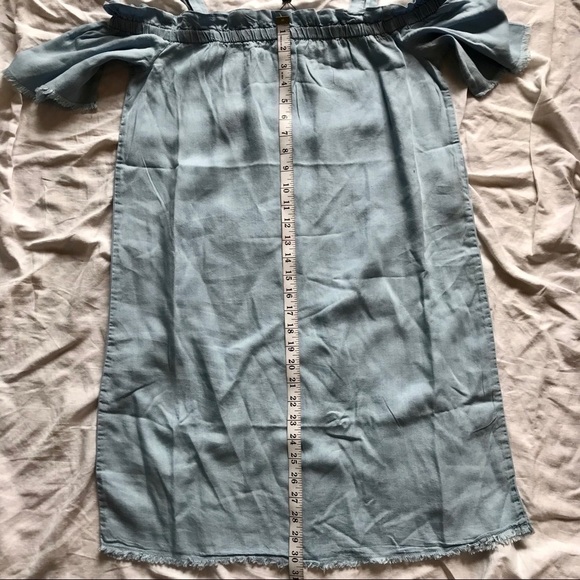 Noisy May Off Shoulder Dress Blue Size Medium - Picture 6 of 7